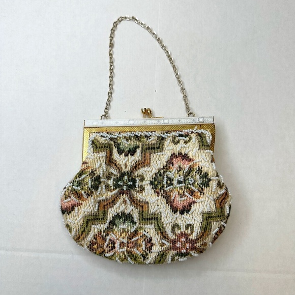 Vintage Handmade Tapestry Beaded Evening bag - Picture 1 of 11